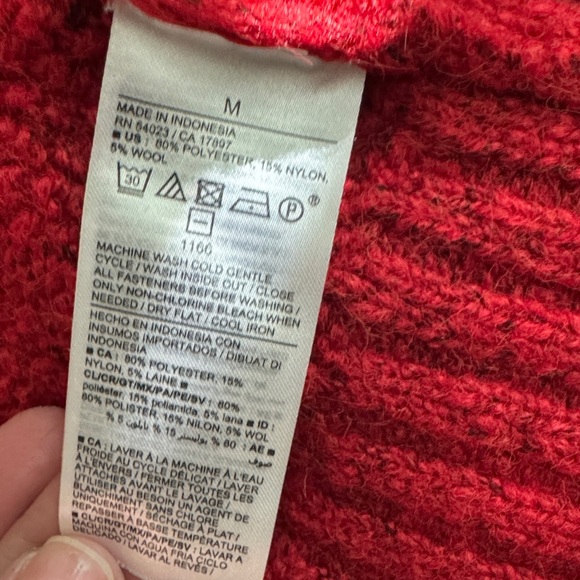 Old Navy Red Button-Up Cardigan - Picture 2 of 5